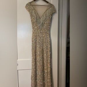 Glamorous Gold Sequin Gown